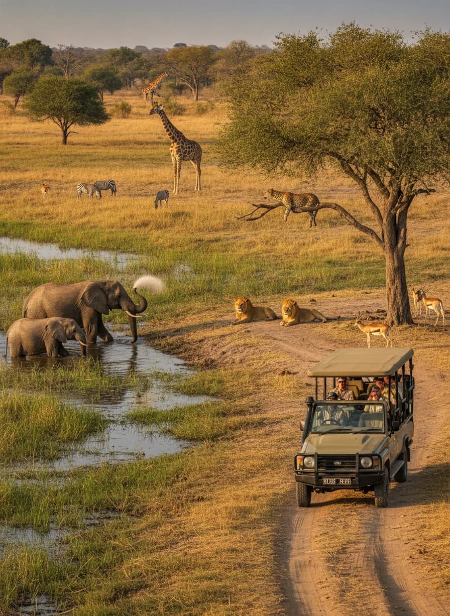 Game drive Moremi